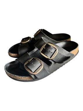 Birkenstock Arizona Big Buckle Black Slides Size 38 - US 7-7.5